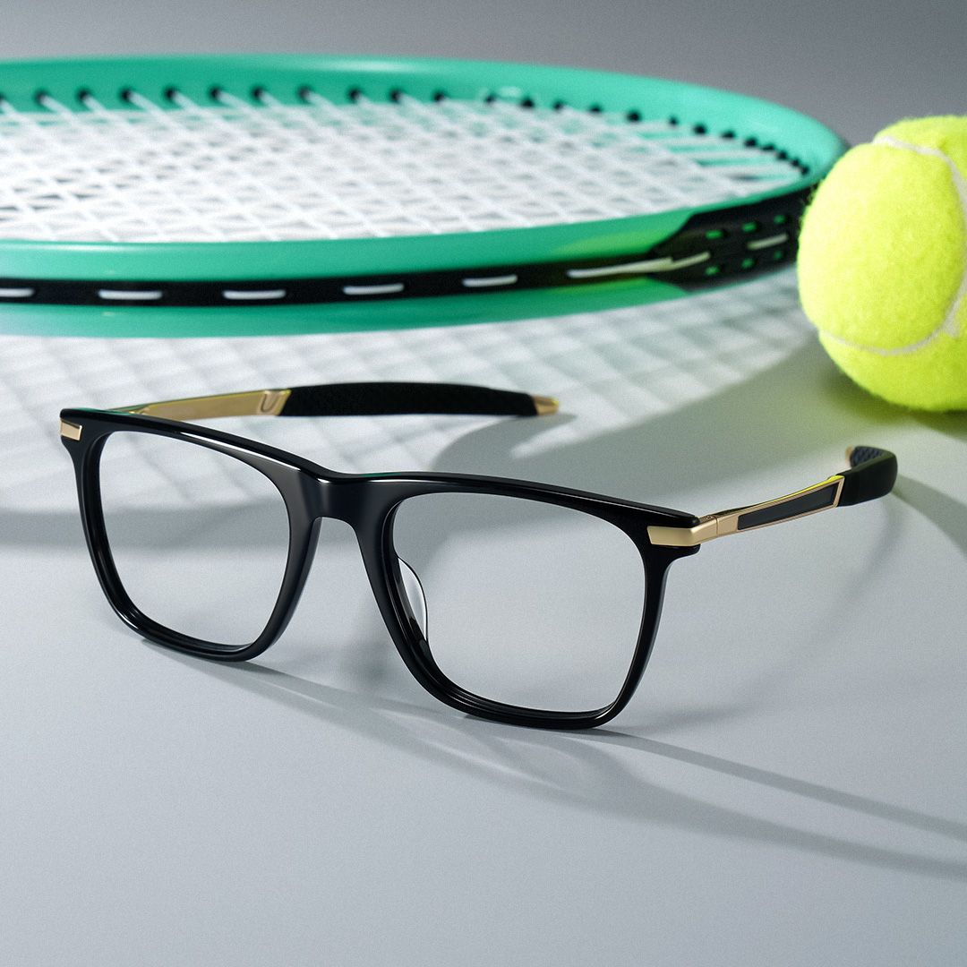 Stable Black Frame Glasses with Rectangle Frame Online | ZEELOOL3