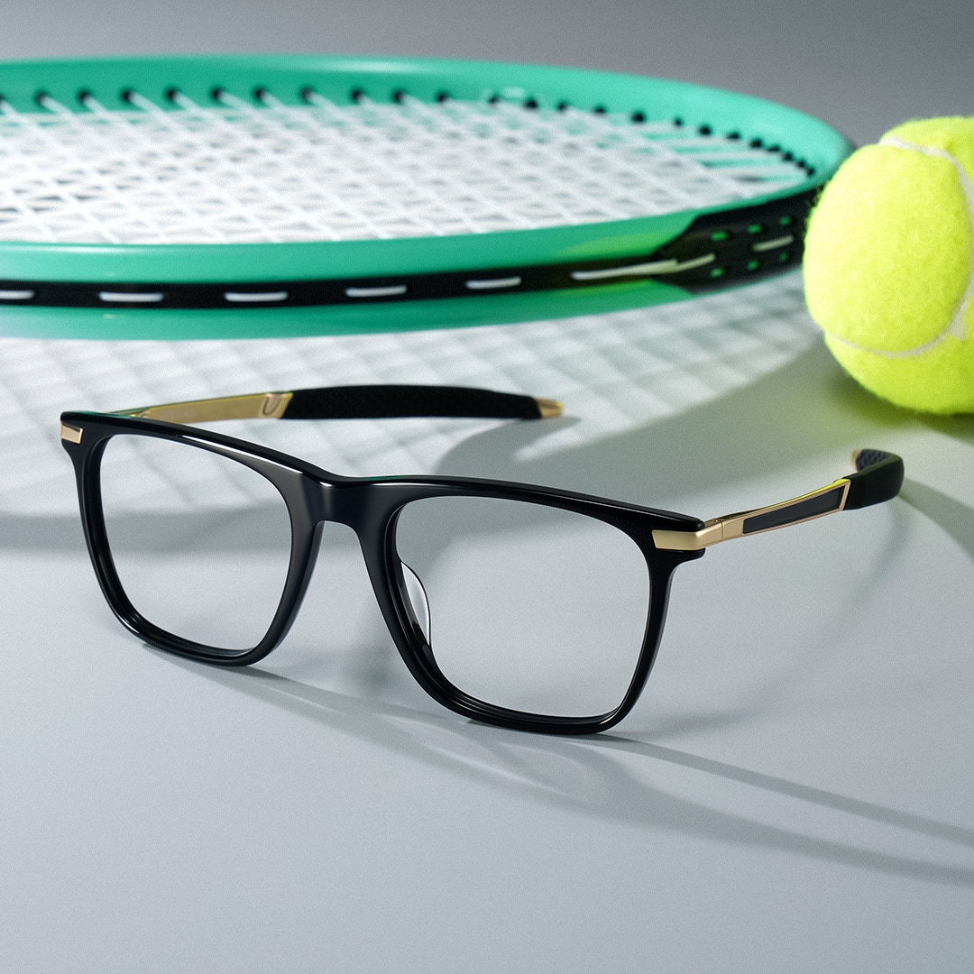 Stable Rectangle Black Glasses3