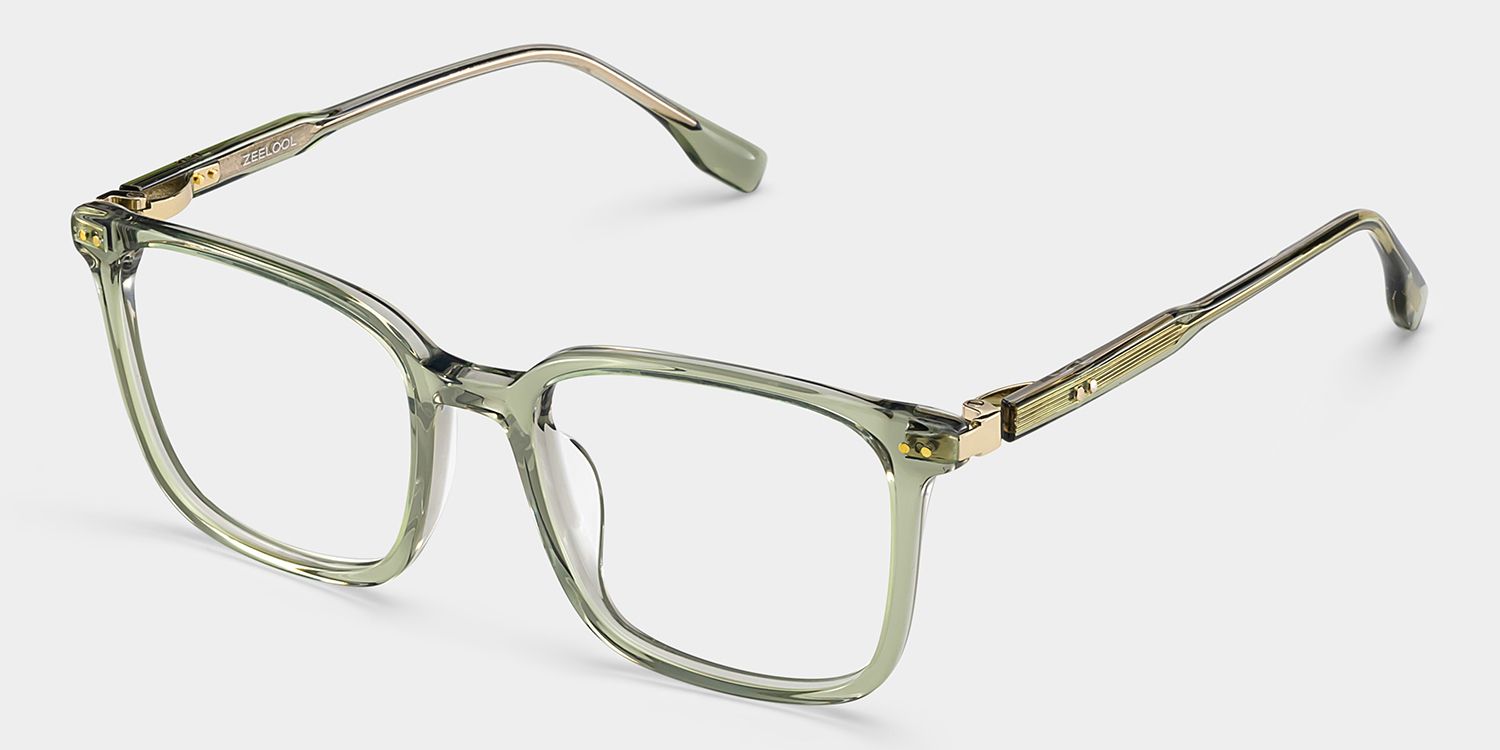 Zoe Green Frame Glasses with Square Frame Online | ZEELOOL6