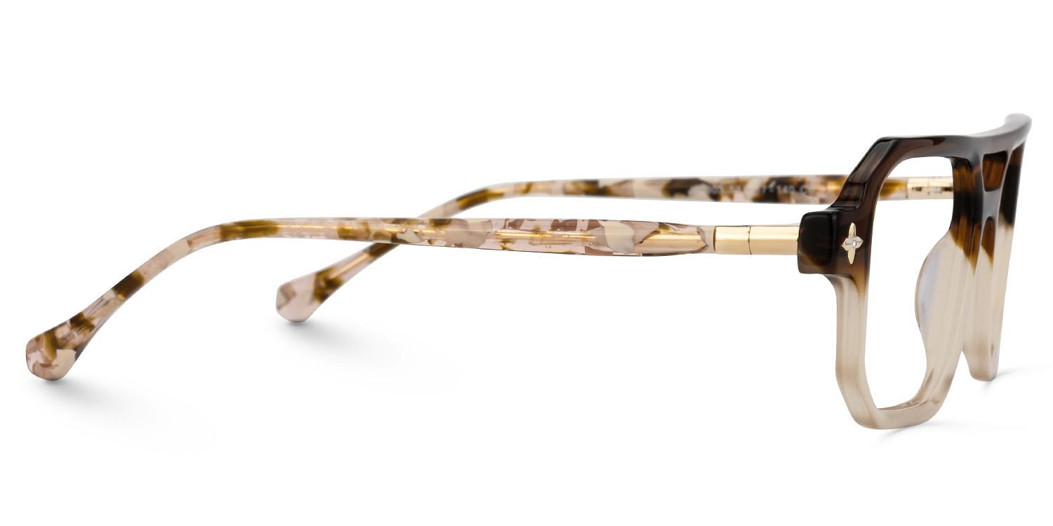 Brown Brackett Aviator Frame Eyeglasses | Zeelool2