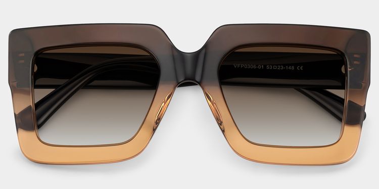 Brandon Tawny Square Sunglasses