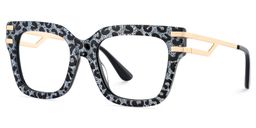 Lidia Square Gray Leopard Glasses4