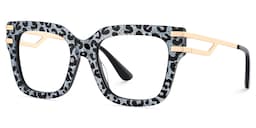 Lidia Square Gray Leopard Glasses4