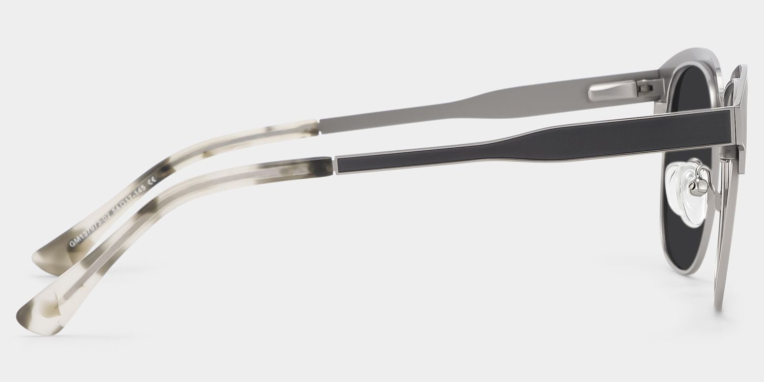 Ｂ☆シルバーカラーのクロムペン Bold Bear Wren Dark-Gray Browline Sunglasses to Frame Your Face | ZEELOOL