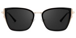 Juniper Rectangle Black Sunglasses0