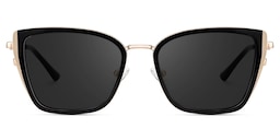 Juniper Rectangle Black Sunglasses0