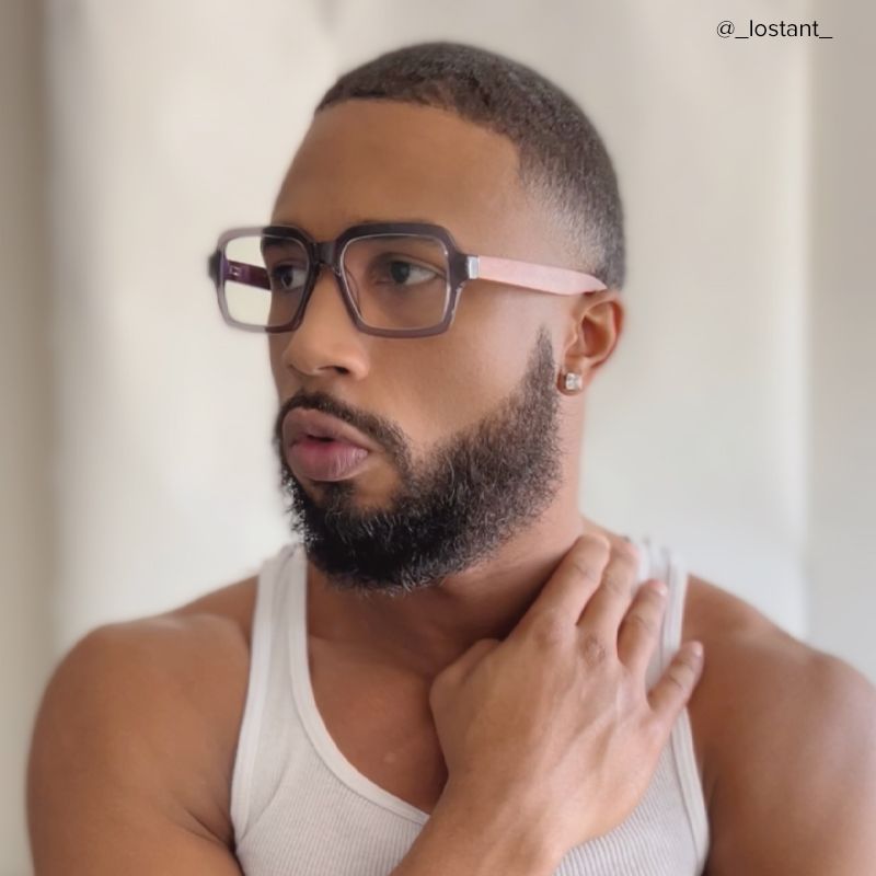 Cassells Square Gray Glasses | Zeelool Glasses4