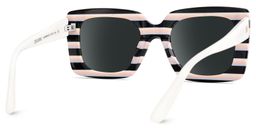 Dianna Rectangle Black Pink Glasses3