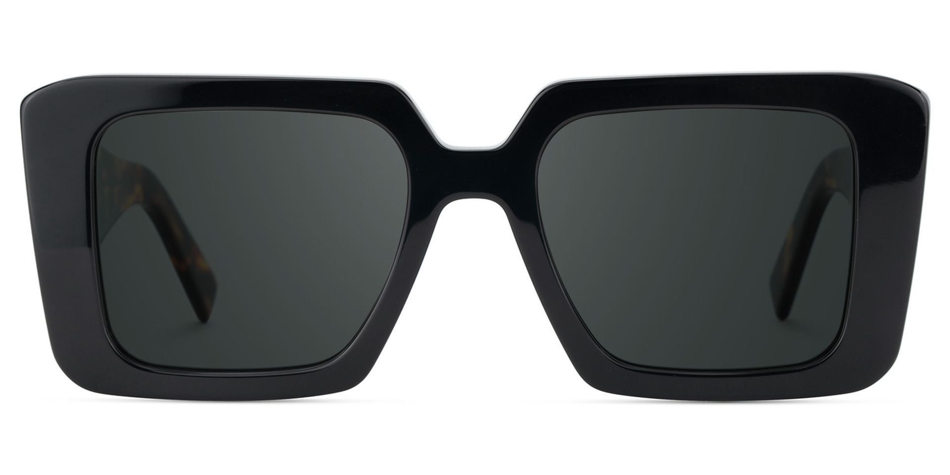 Reeve Rectangle Black Polarized Sunglasses0