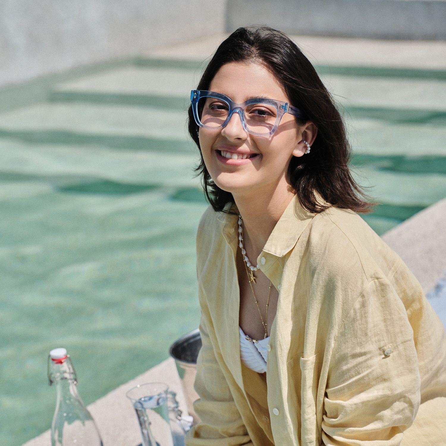Affordable Blue Stella Butterfly Eyeglass Frames | ZEELOOL6