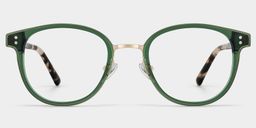 Matthew Round Green Glasses0