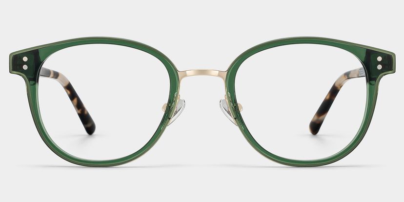 Matthew Round Green Glasses