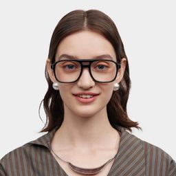 Athena Aviator Black Glasses0