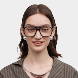 Athena Aviator Black Glasses0