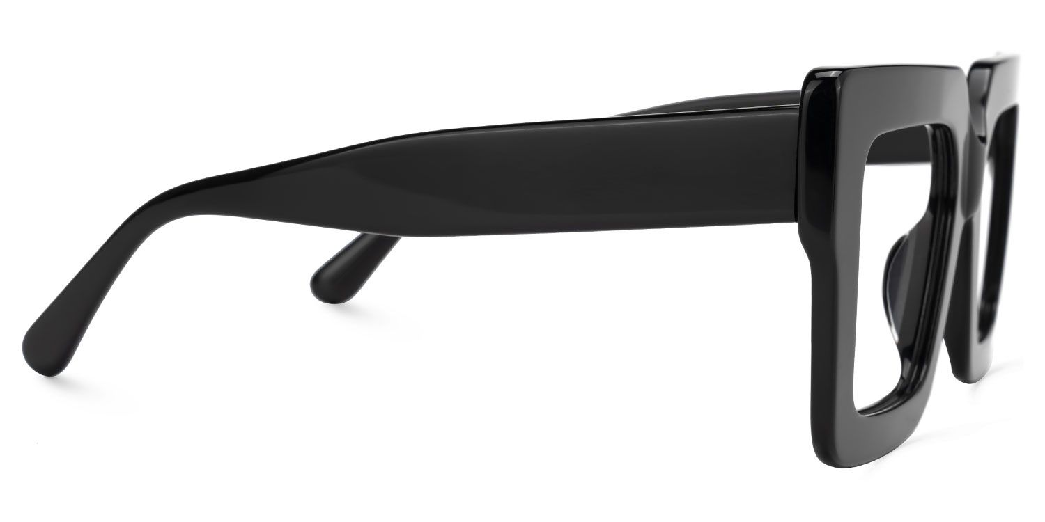 Brandon Square Black Frames and Prescription Glasses2