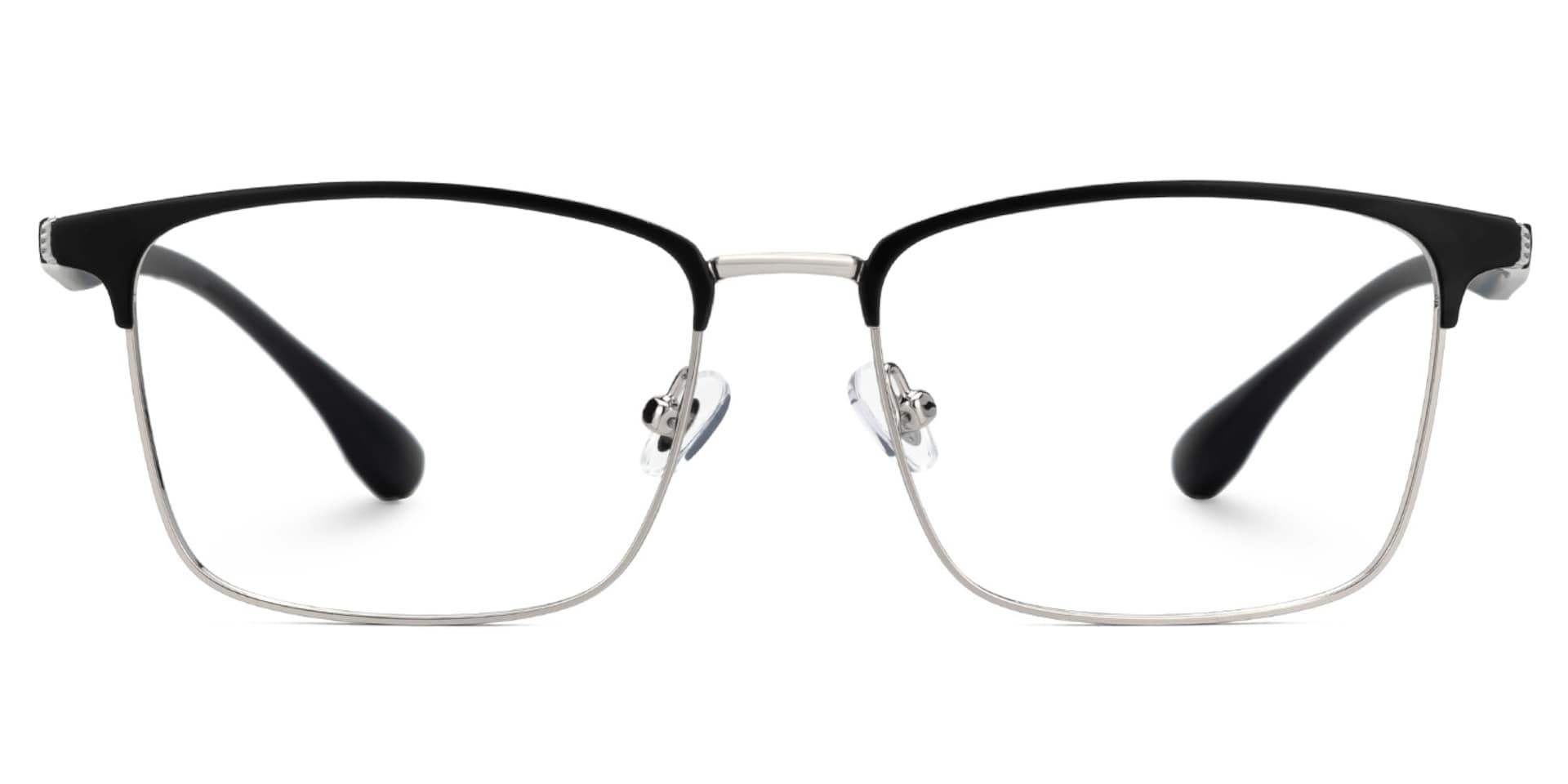 Eaddy Silver Eyeglasses with Rectangle Shape | Zeelool Optical0