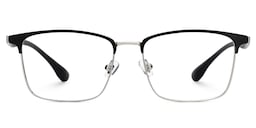 Eaddy Rectangle Silver Glasses0