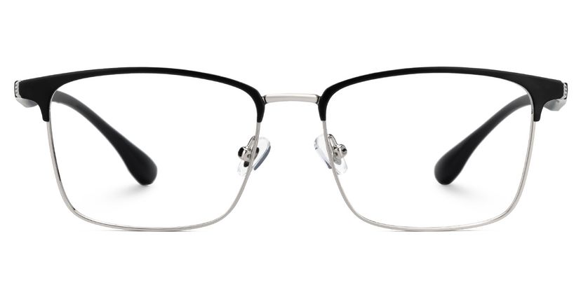 Eaddy Silver Rectangle Glasses