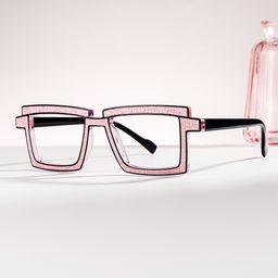 Zephyr Rectangle Pink Glasses0