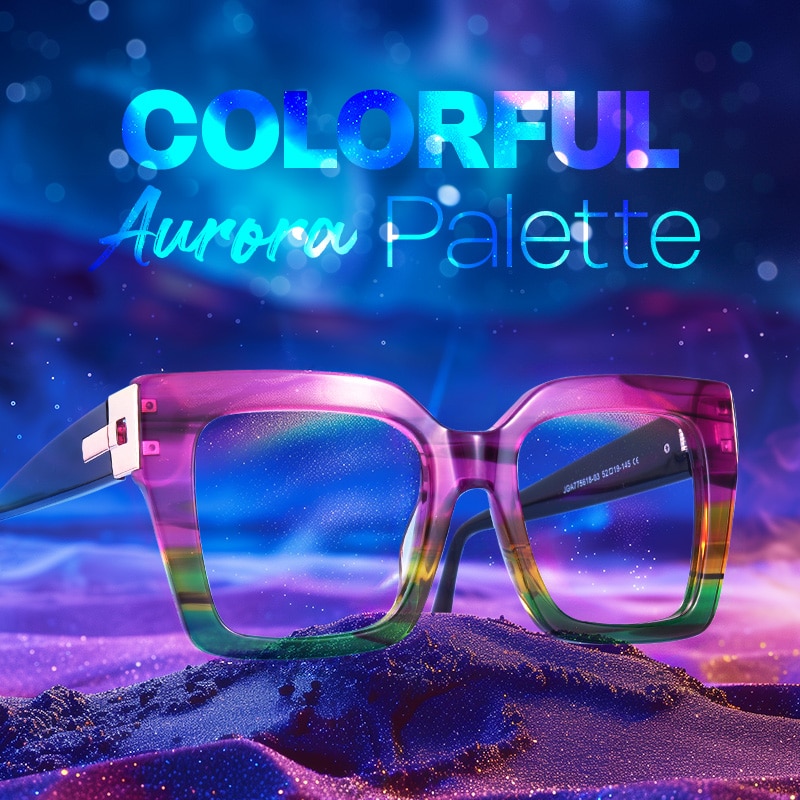 Josiah Square Multicolor Aurora Glasses5