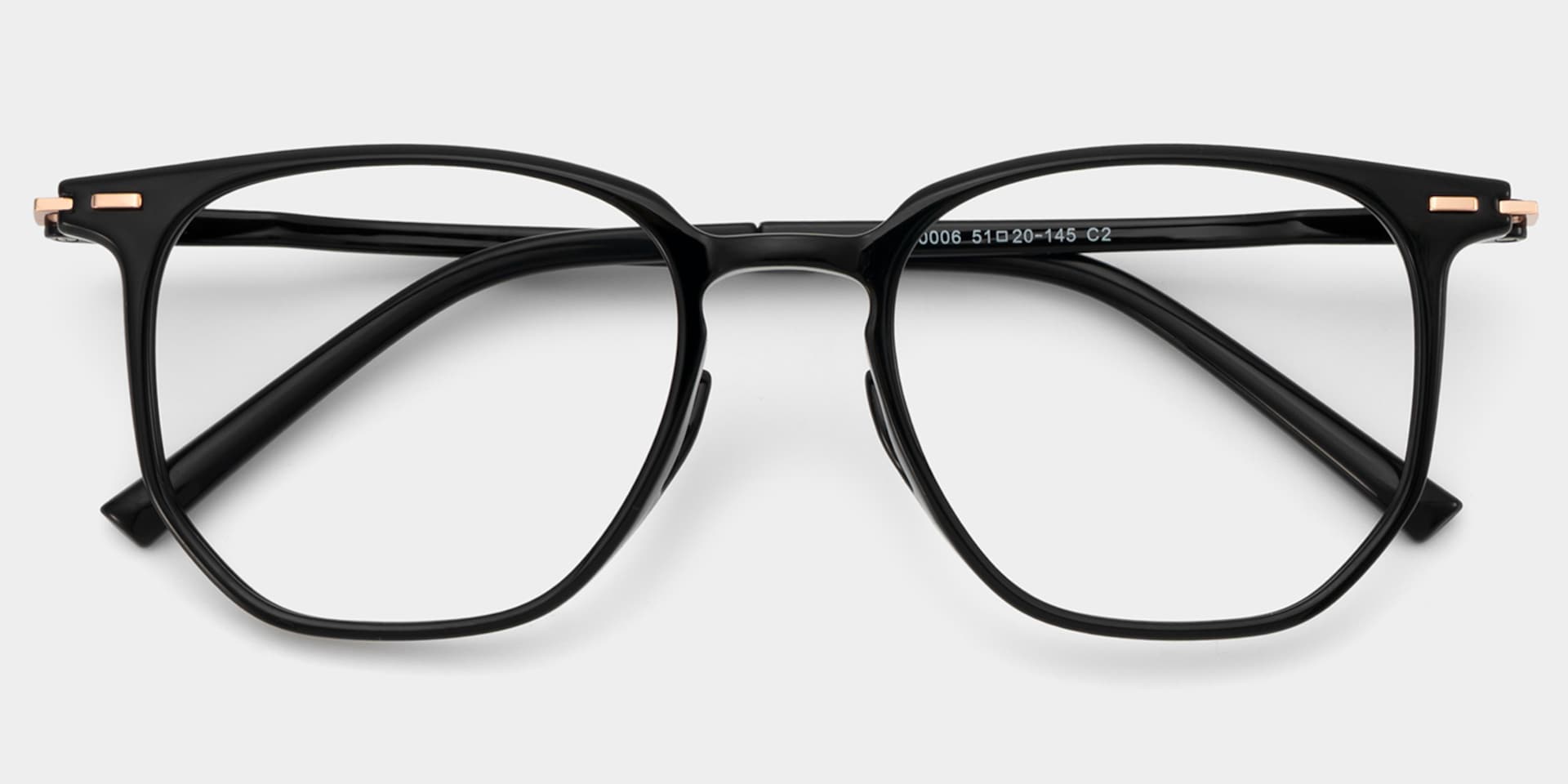 Geometric Black Eyeglasses- Isla TR90 Frame Glasses2
