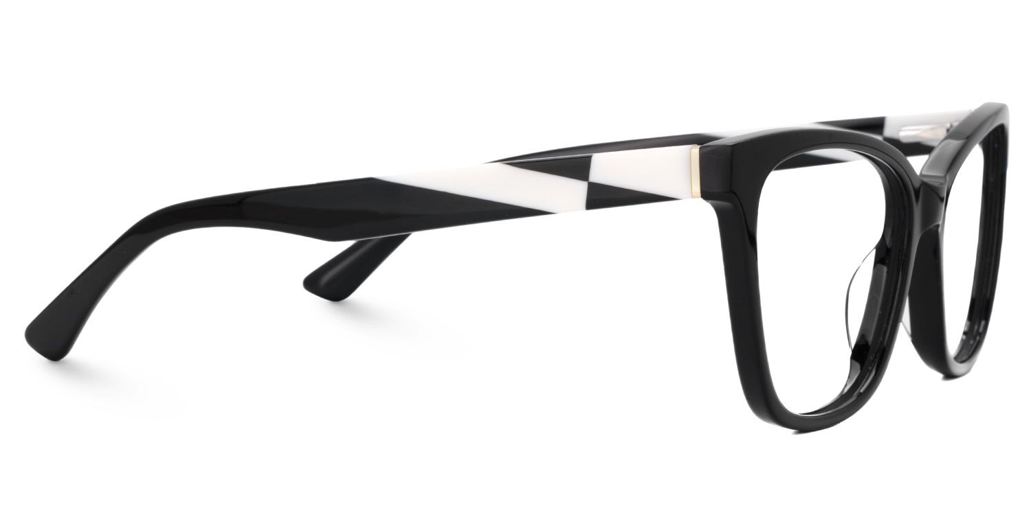 Shinana Black Frames Glasses Designer With Acetate Material3