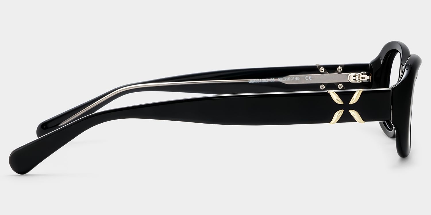 Catherine Black Oval Frame Glasses Online for Women | ZEELOOL4