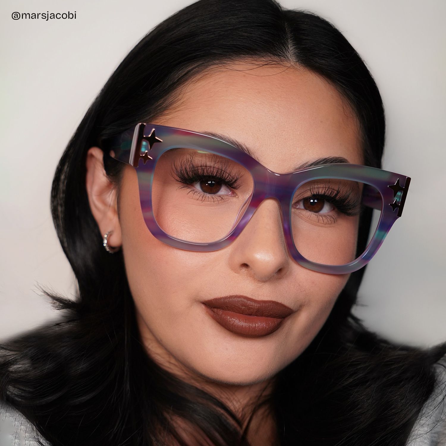 Designer Minfia Eyeglasses Blue Purple Frames Glasses8