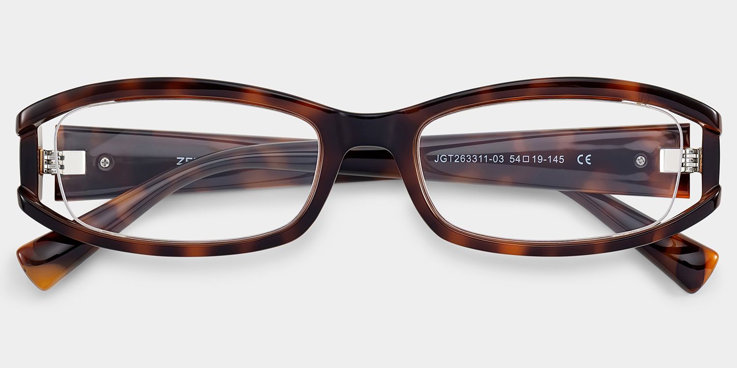 Willow Brown Tortoise Rectangle Glasses for Women | ZEELOOL3