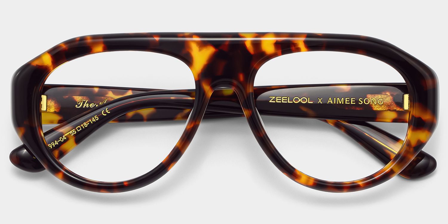 ZEELOOL x Aimee Song The Aviator Tortoise Glasses2
