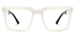 Leblanc Rectangle White Glasses1