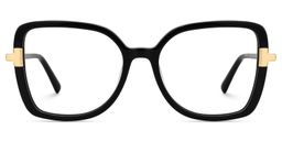 Tamecka Square Black Glasses0