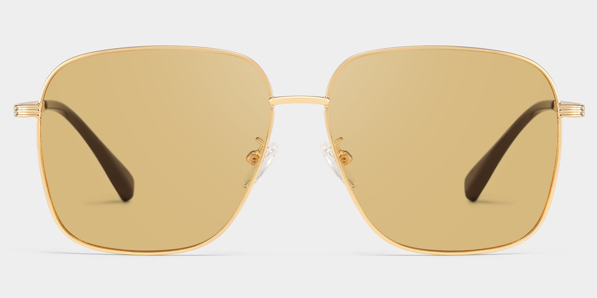 Valentina gold Frame Polarized Sunglasses with square Style Online | ZEELOOL1