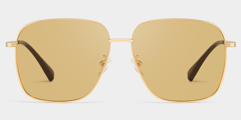 Valentina Square Gold Polarized Sunglasses