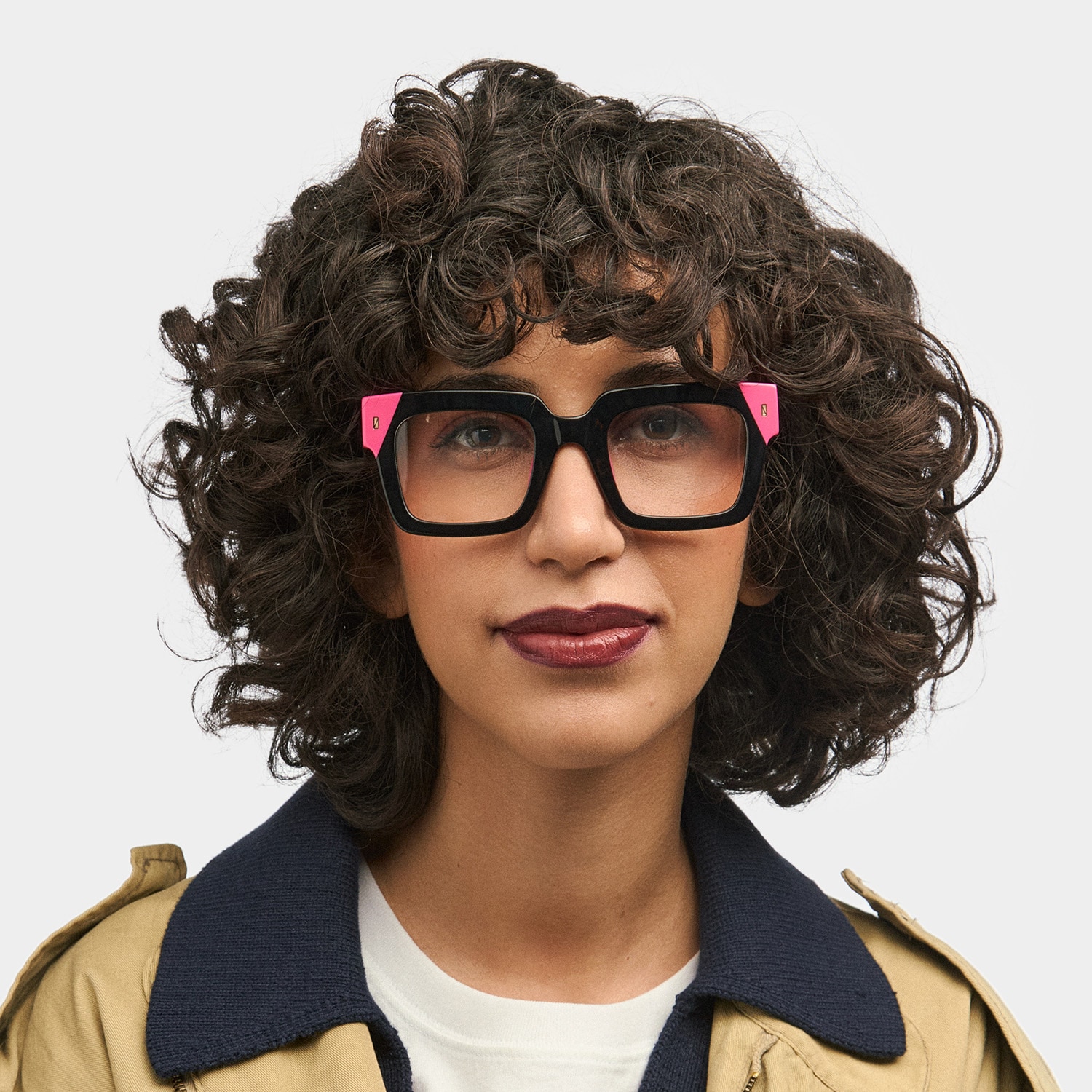 Sarah Rectangle Black Glasses