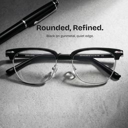 Capri Black Browline Glasses0