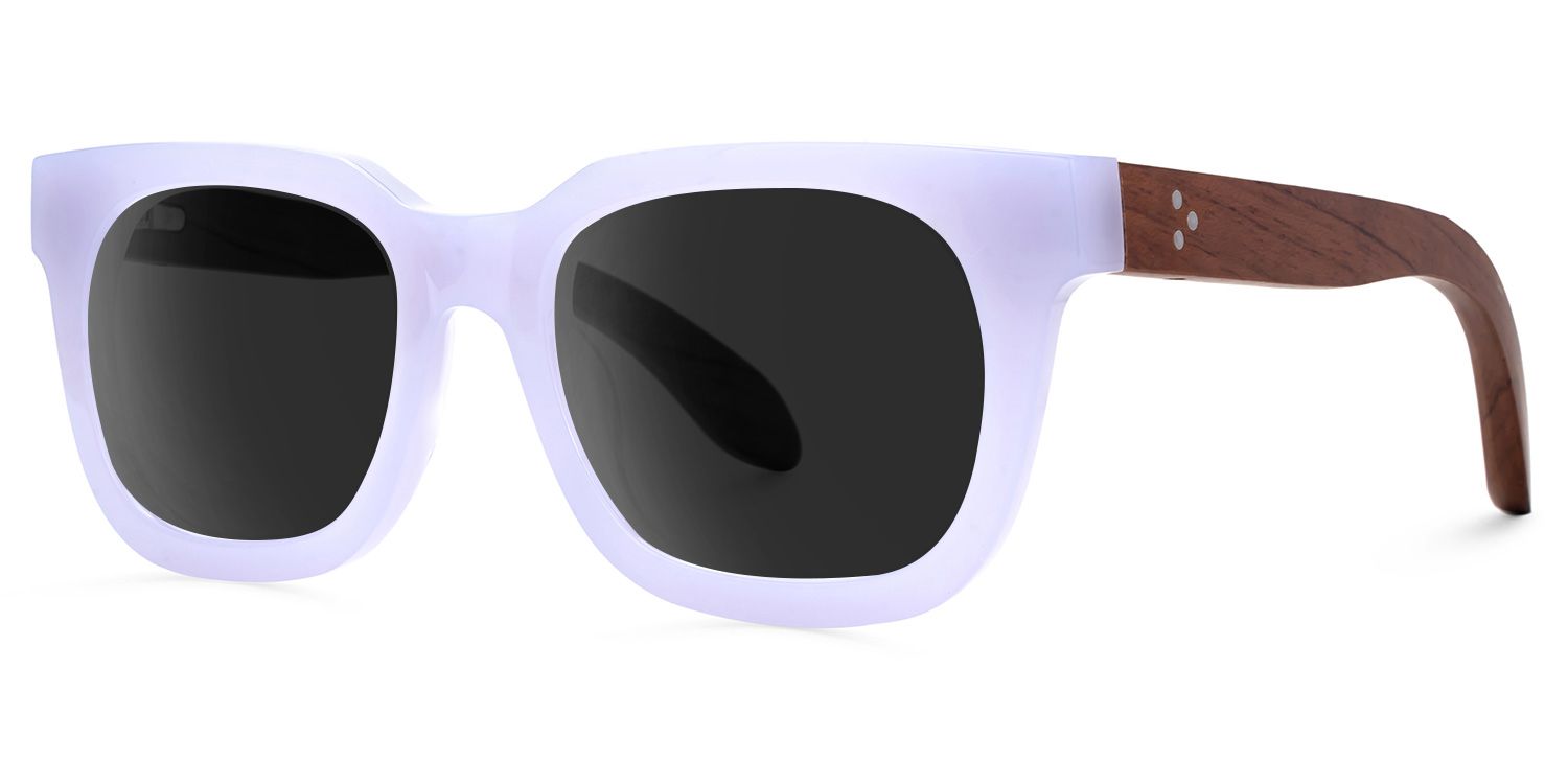 Diana Rectangle Light Purple Sunglasses | Zeelool Glasses1