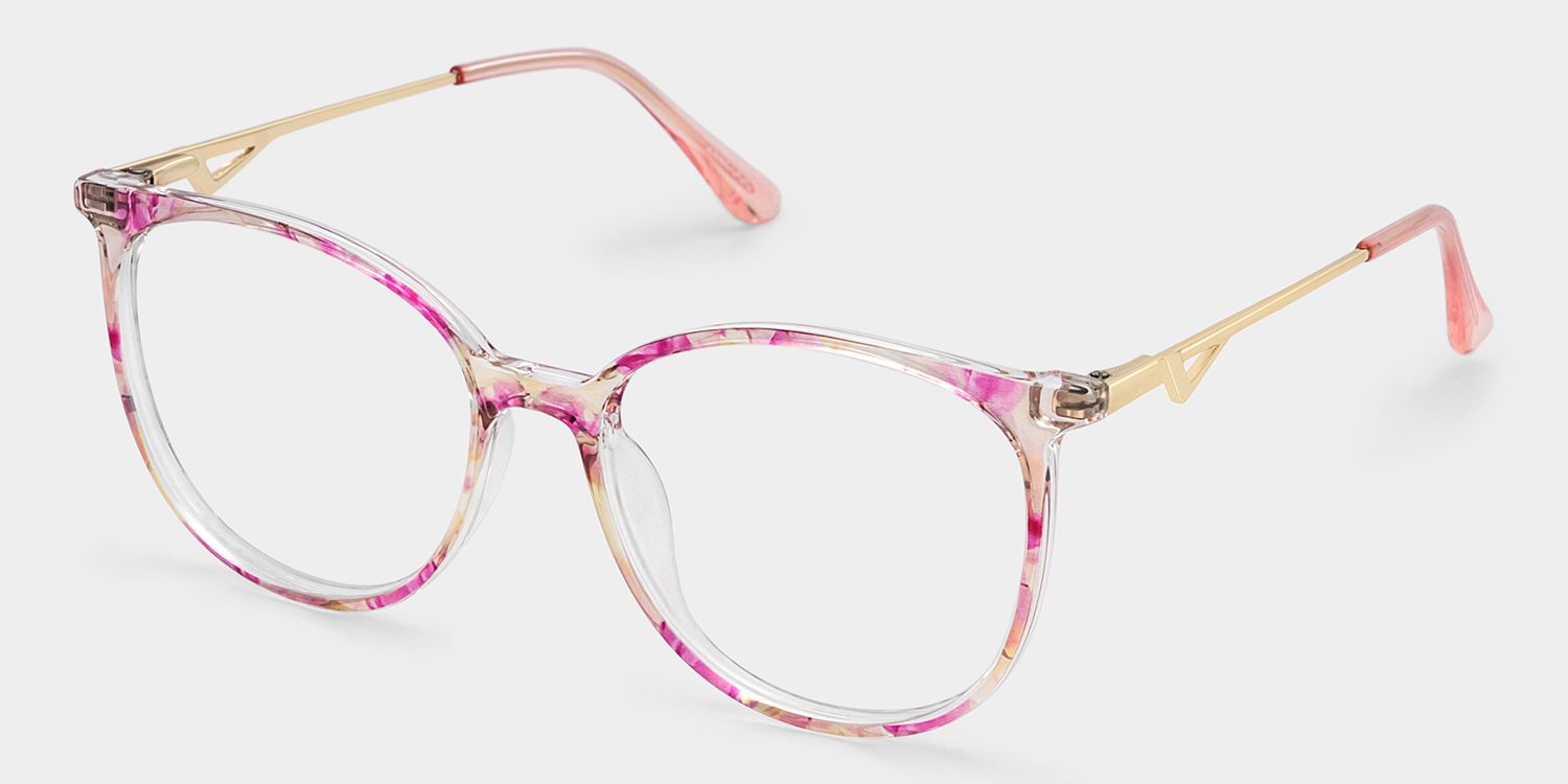 Chanty Petal Pink Round Mixed Glasses for Women | ZEELOOL3