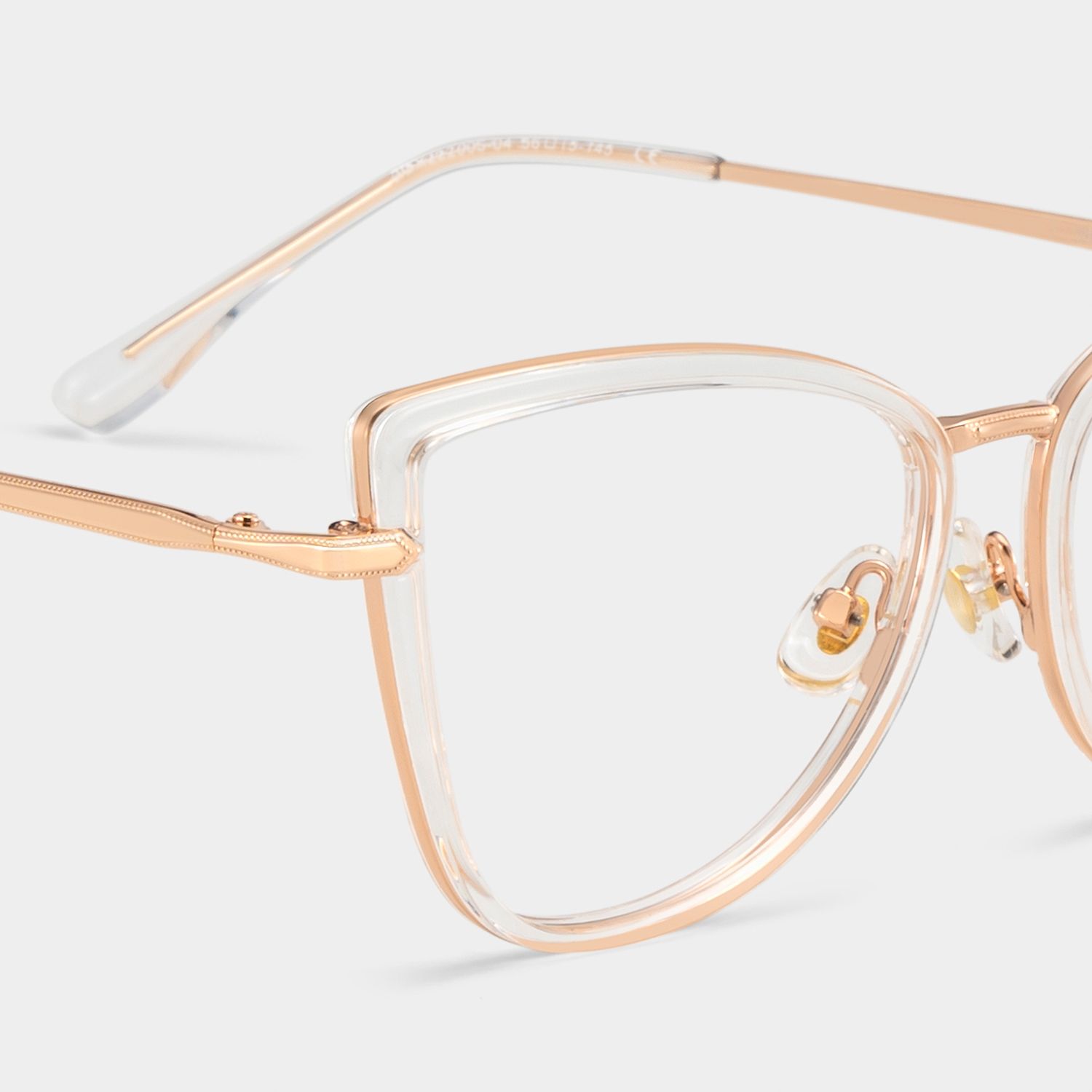 Cat eye Clear Eyeglasses- Sloane Mixed Frame Glasses5