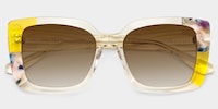 Palma Square Yellow Sunglasses1
