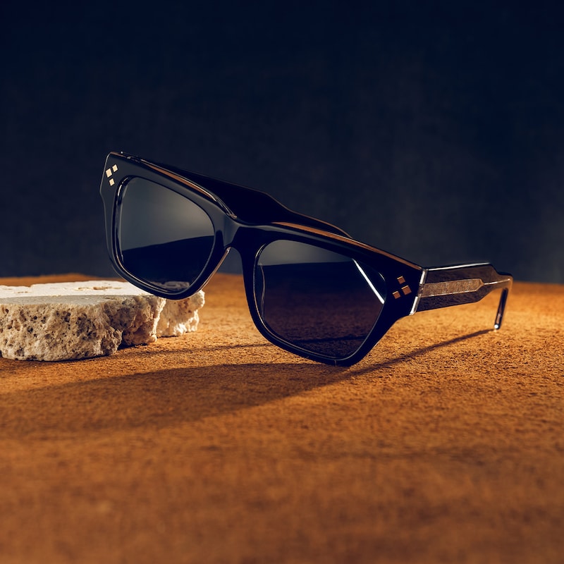 ZEELOOL Marlowe Rectangle Black Polarized Sunglasses