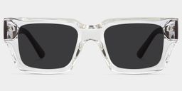 Garza Rectangle Clear Glasses0