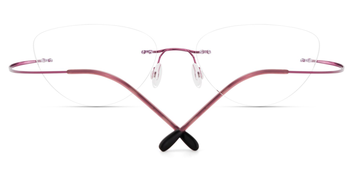 Evelyn Cat Eye Pink Glasses | Zeelool Glasses4