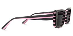 Gleam Rectangle Black Pink Sunglasses3