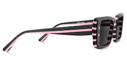 Gleam Rectangle Black Pink Sunglasses3