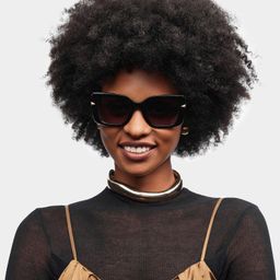 Neon Square Black Polarized Sunglasses0