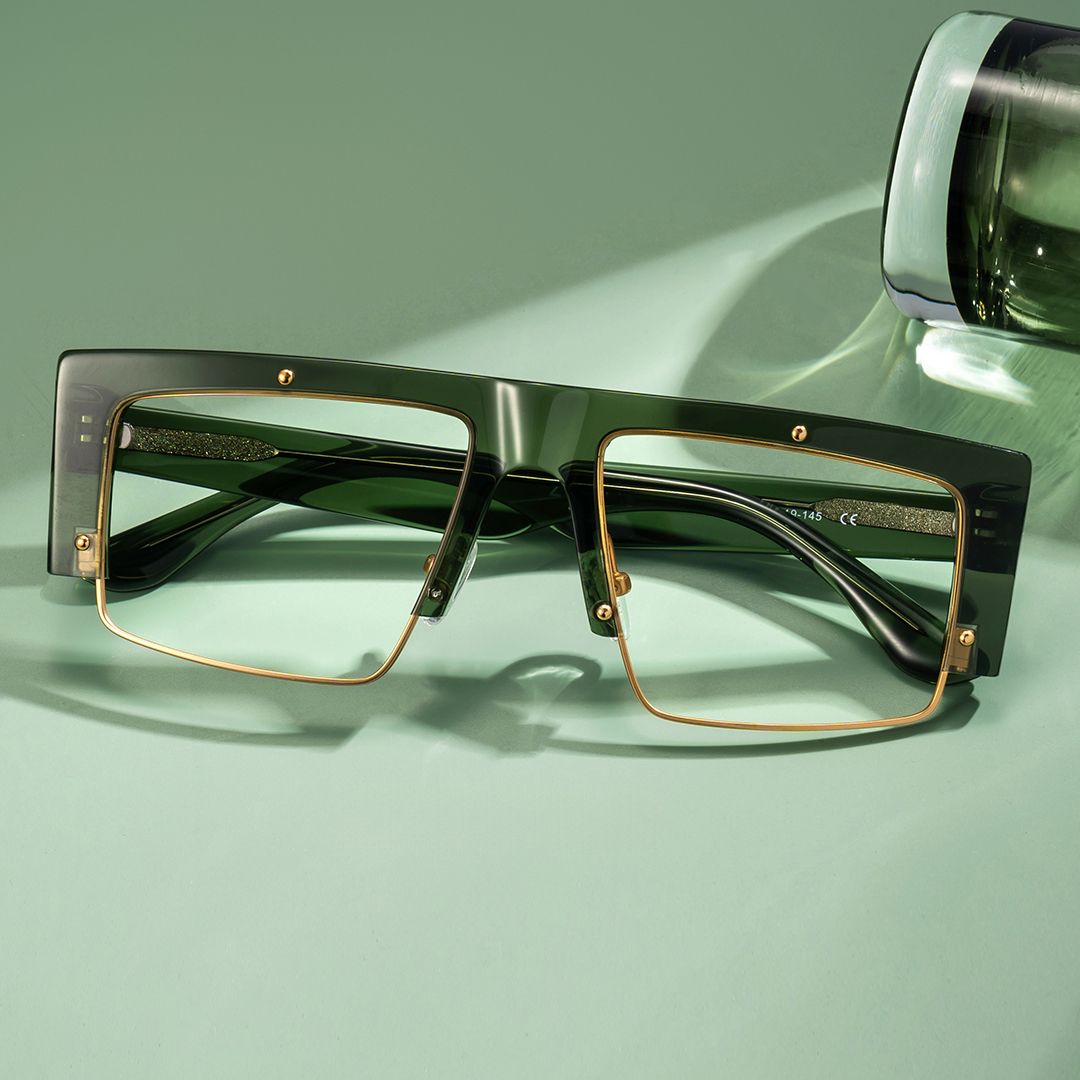 Maldonado Men's Green Glasses With Rectangle Shape | Zeelool0