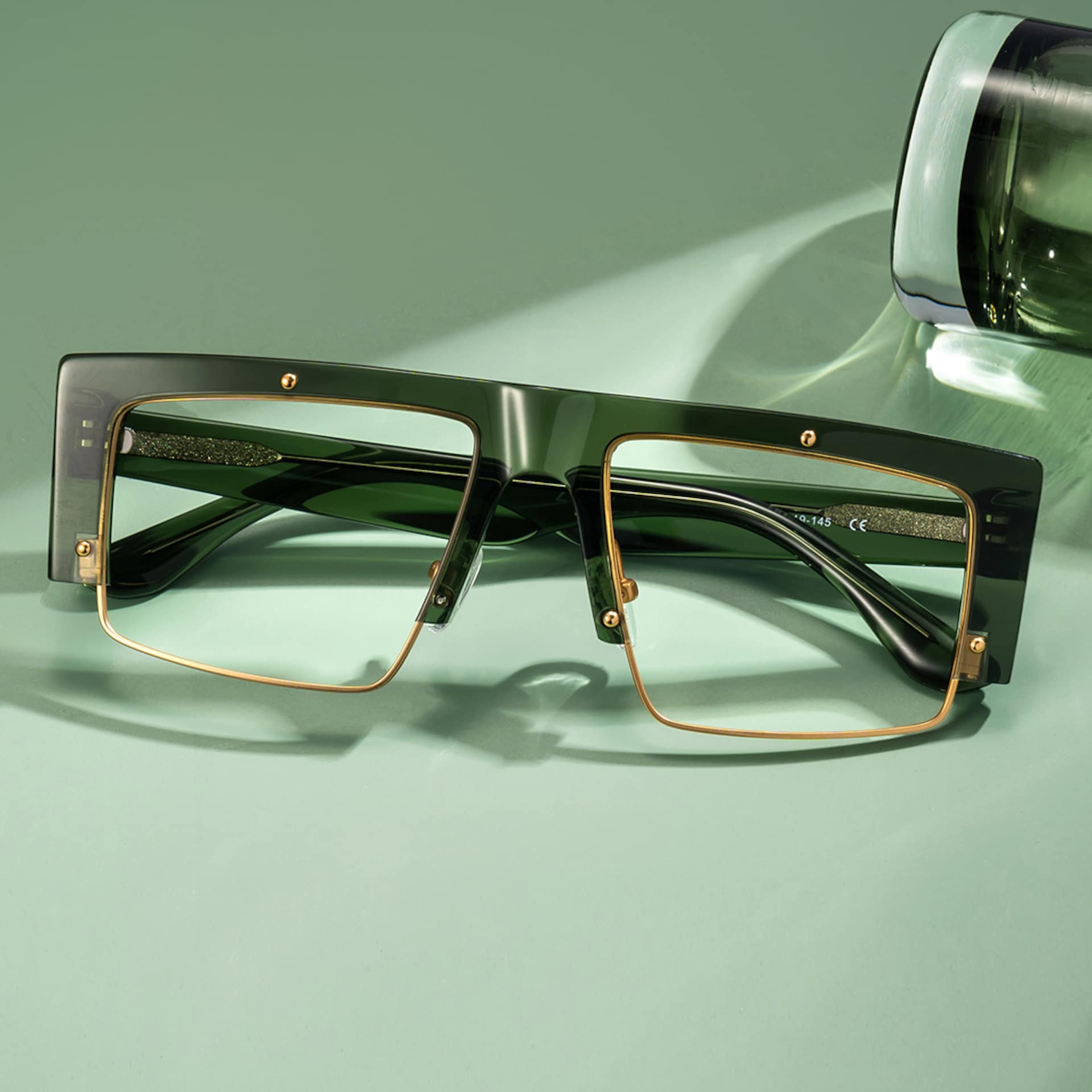 Maldonado Men's Green Glasses With Rectangle Shape | Zeelool0