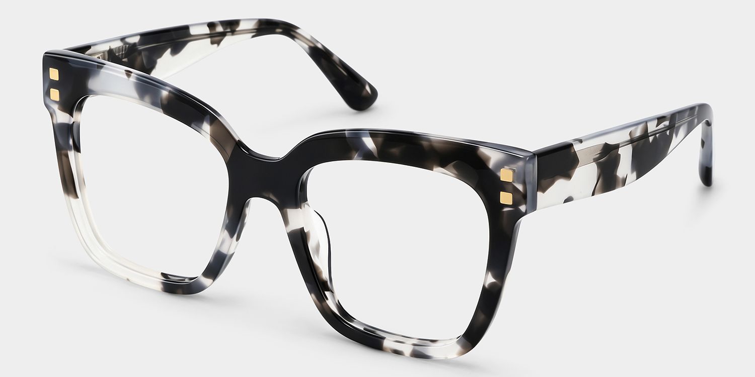 Minguela Square Gray-Tortoise Acetate Eyeglass Frames | ZEELOOL2