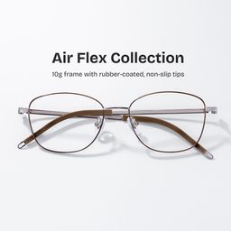 Nicole Rectangle Brown Glasses0